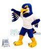 Blue & White Fierce Eagle Mascot Costume