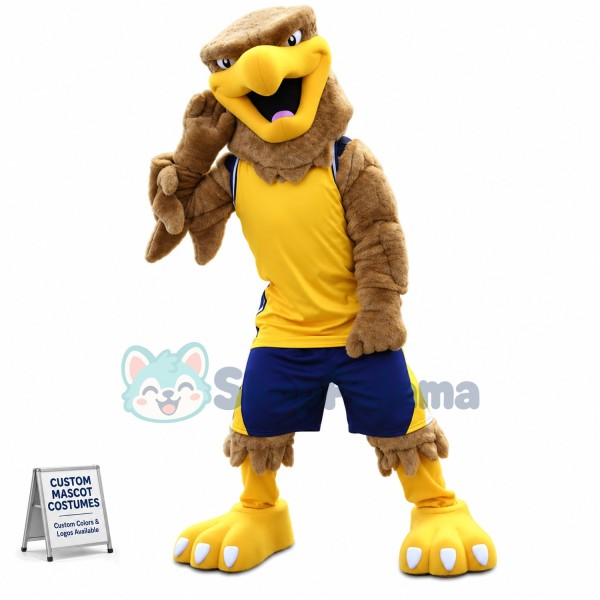Brown College Hawk Mascot Costume