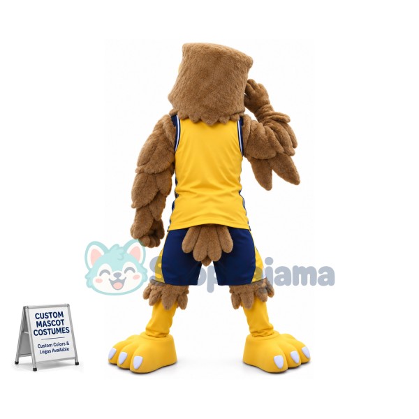 Brown College Hawk Mascot Costume