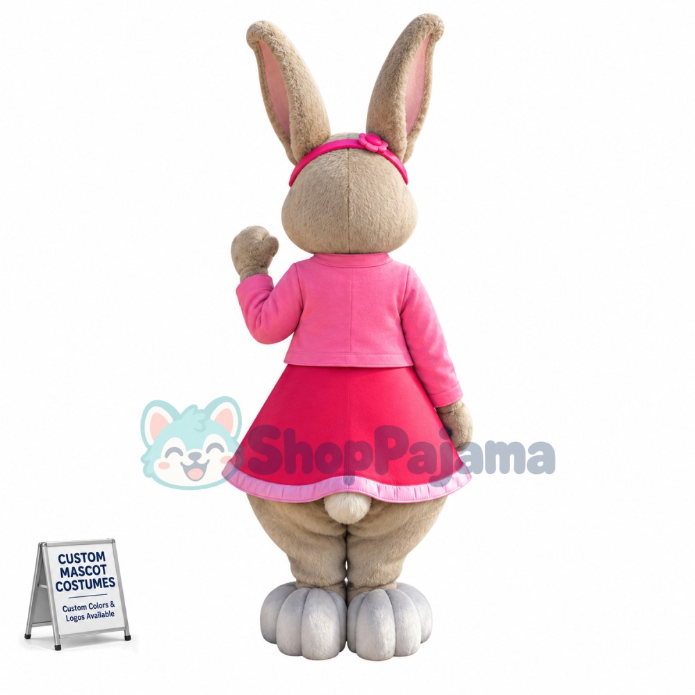 Lily Bobtail Rabbit Mascot Costume