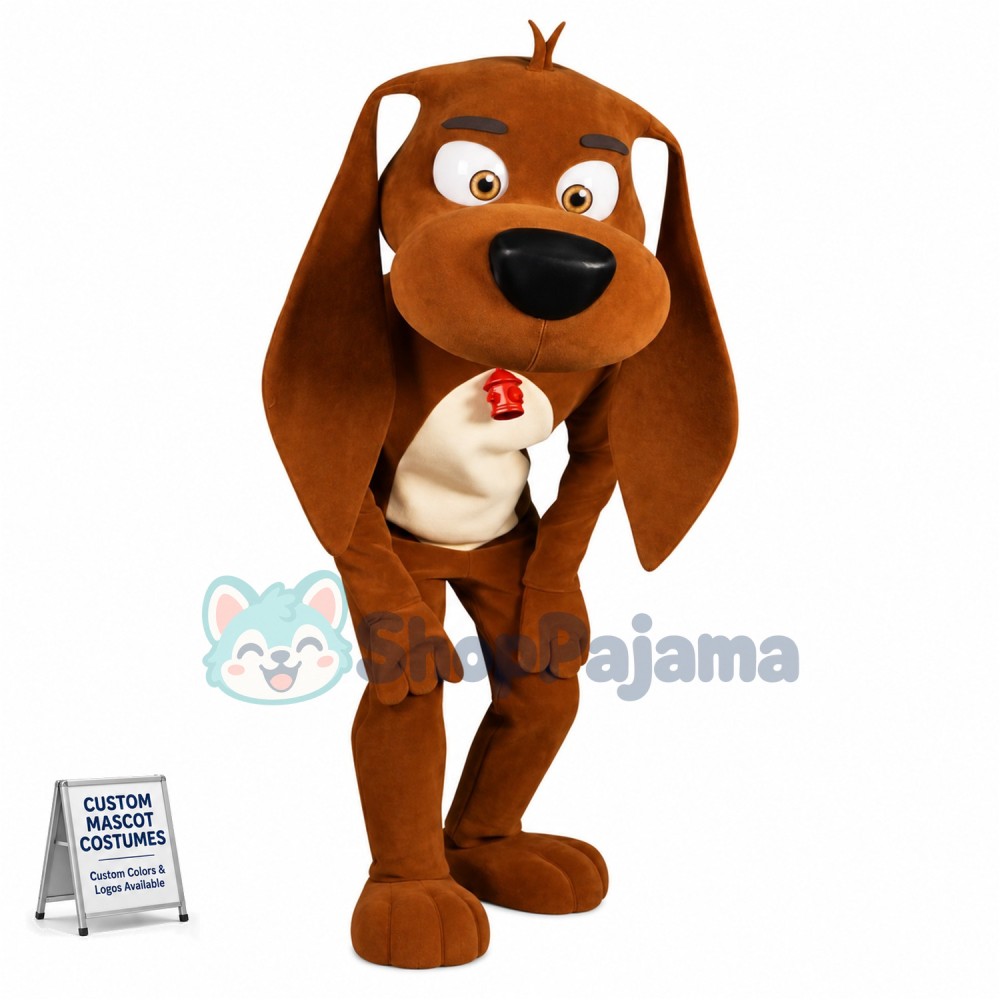 Superb Cute Brown Dog Mascot Costume