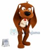 Superb Cute Brown Dog Mascot Costume