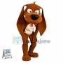 Superb Cute Brown Dog Mascot Costume