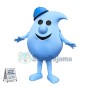 Superb Blue Water Droplet Mascot Costume