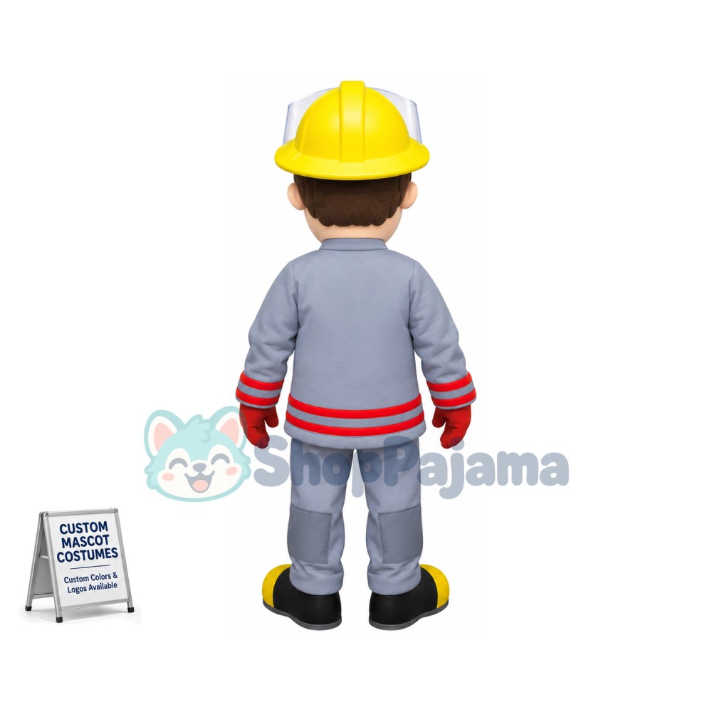 Professional Fireman Mascot Costume