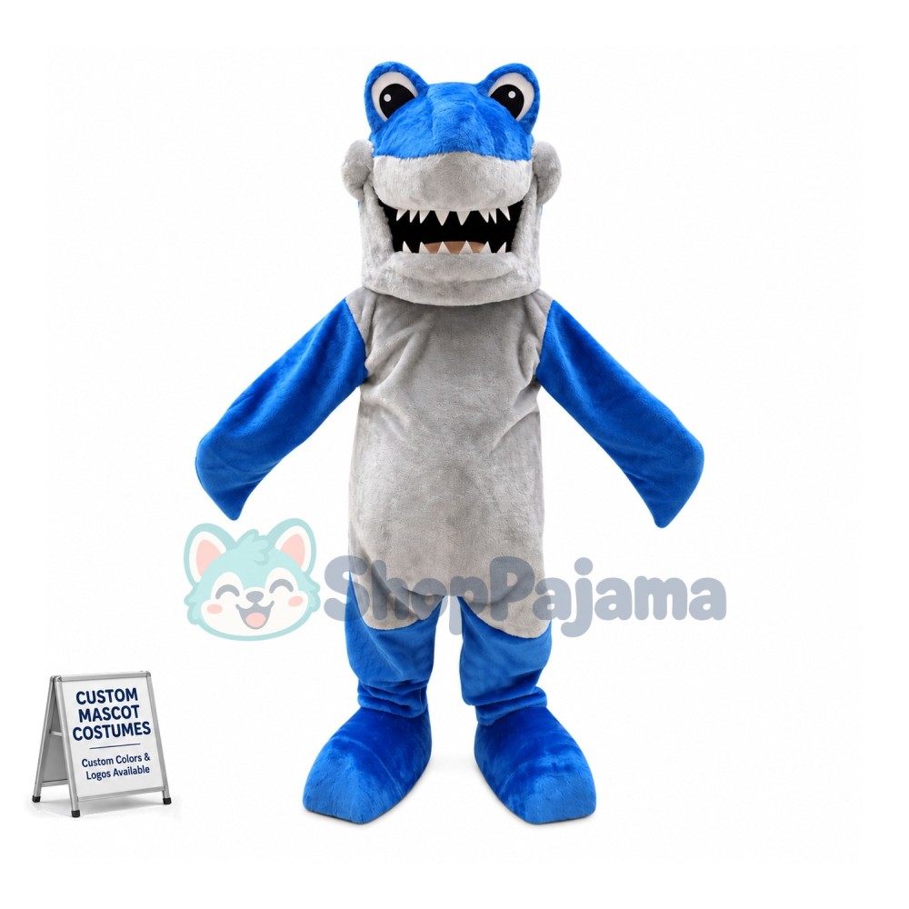 Superb Lightweight Blue Shark Mascot Costume
