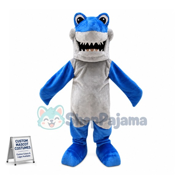 Superb Lightweight Blue Shark Mascot Costume