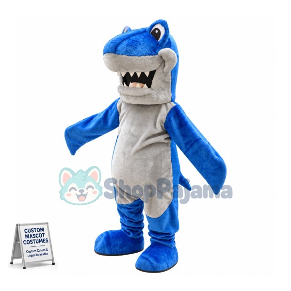 Superb Lightweight Blue Shark Mascot Costume