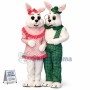 Friendly Mr & Mrs Rabbit Mascot Costume