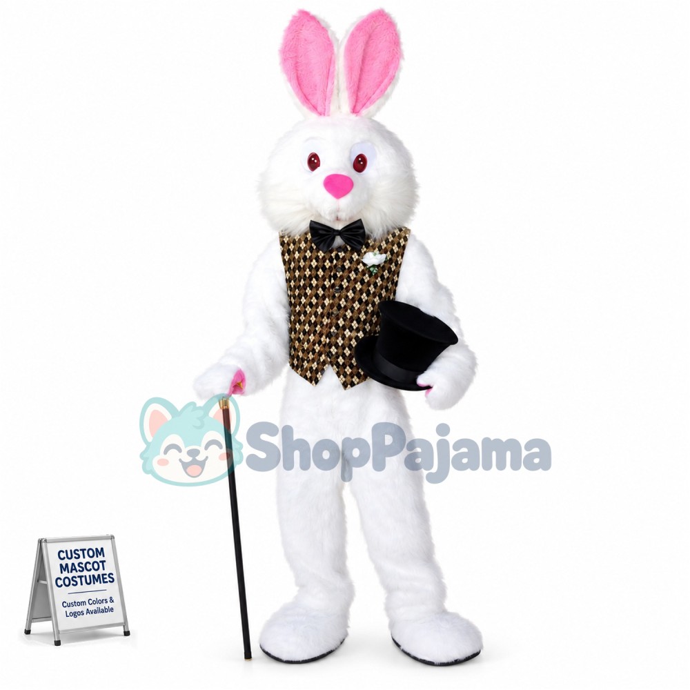 Red Eye Easter Bunny Mascot Costume