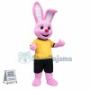 Happy Pink Rabbit Mascot Costume