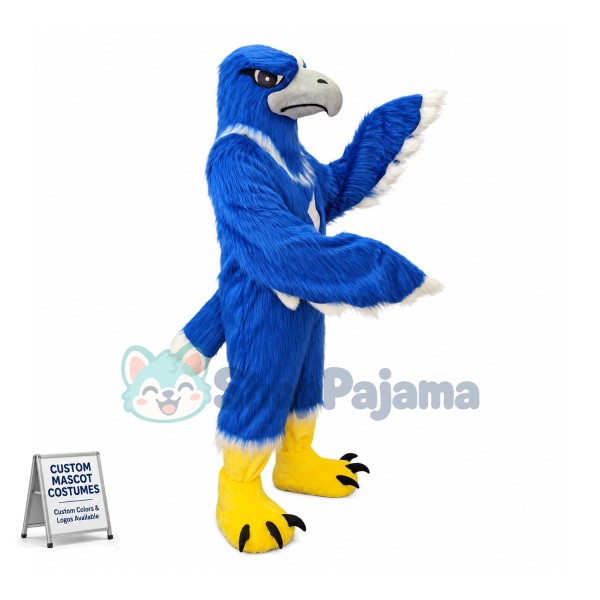 Superb Blue Eagle Mascot Costume