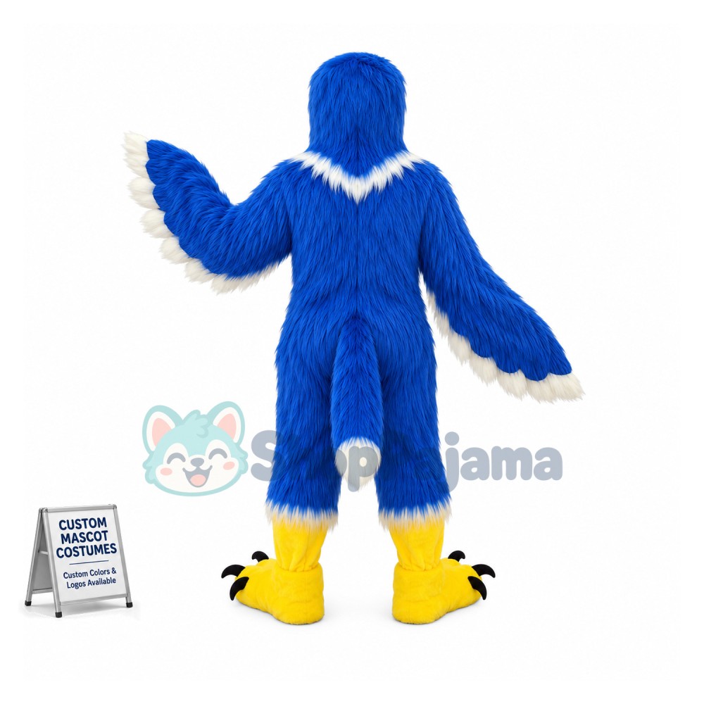 Superb Blue Eagle Mascot Costume