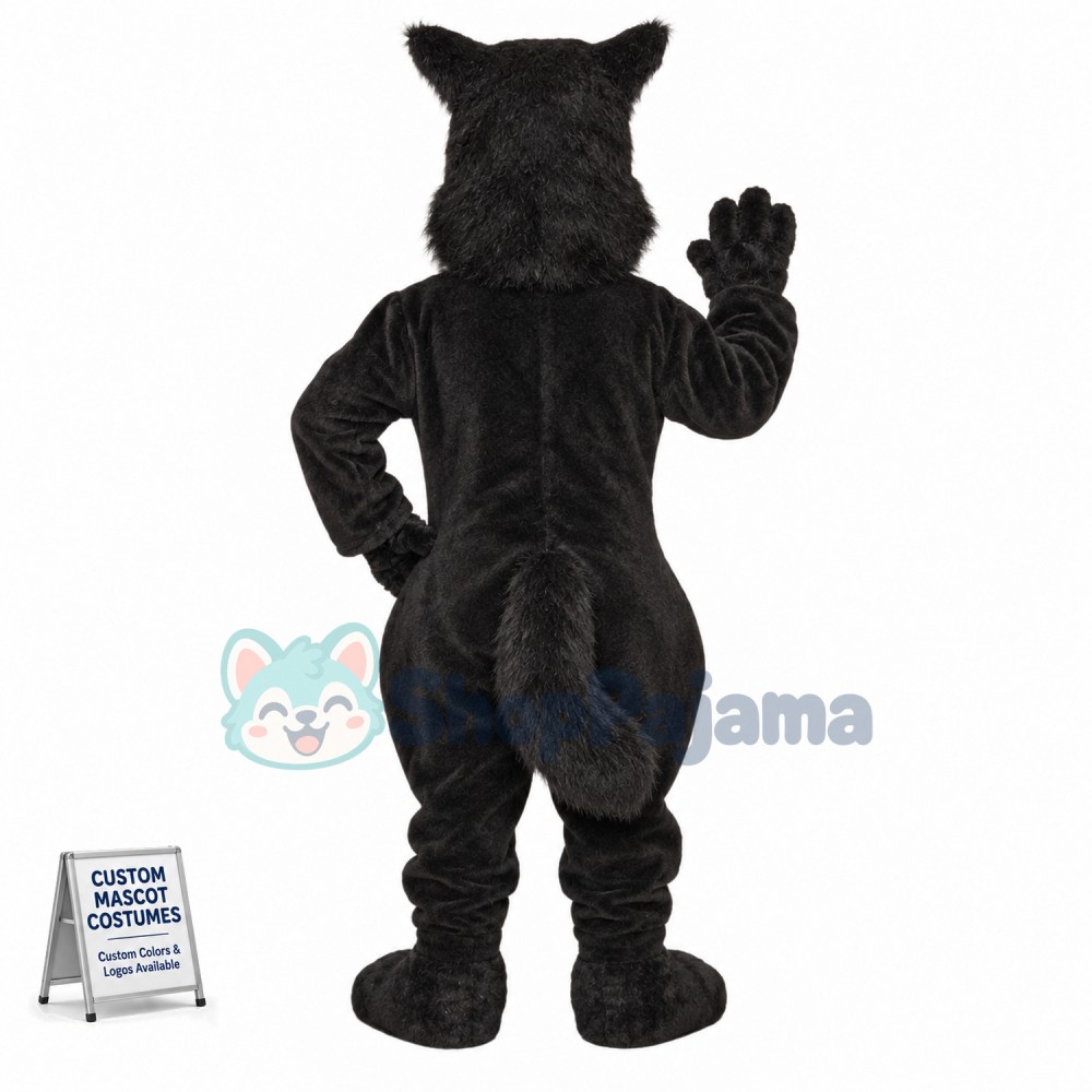 Superb Cute Black Dog Mascot Costume