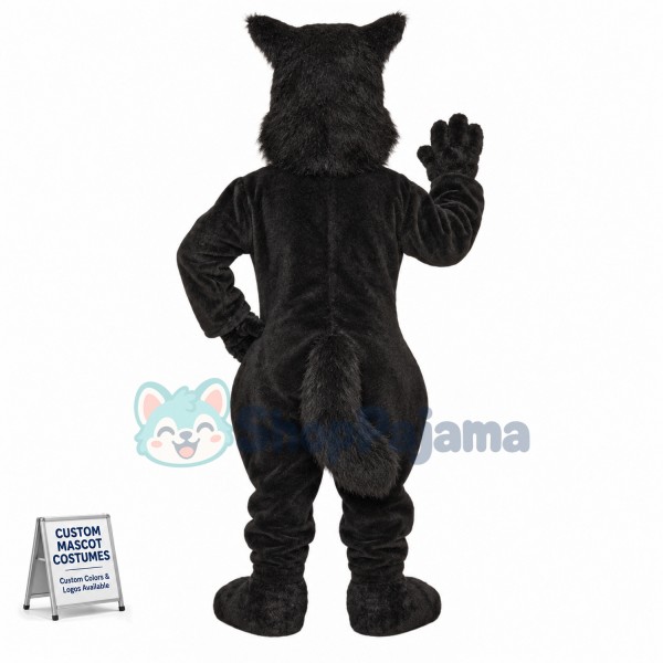 Superb Cute Black Dog Mascot Costume