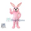 Friendly Pink Rabbit Mascot Costume