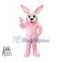 Friendly Pink Rabbit Mascot Costume