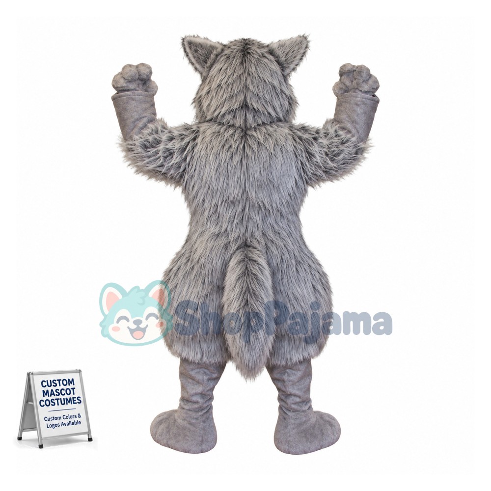 Superb Fierce Realistic Wolf Mascot Costume