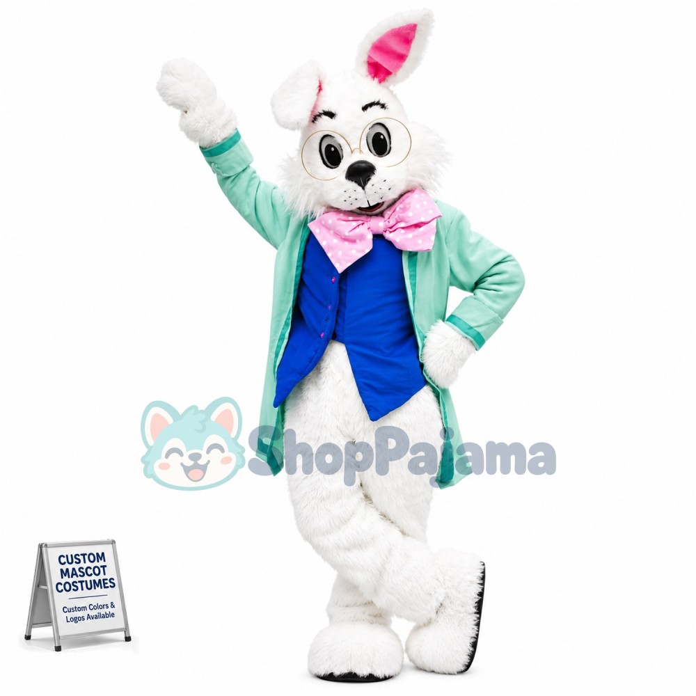 Green Easter Wendell Rabbit Mascot Costume