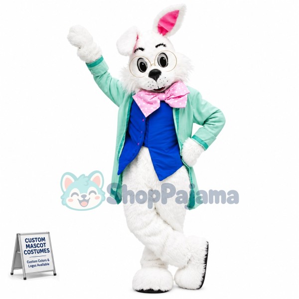 Green Easter Wendell Rabbit Mascot Costume