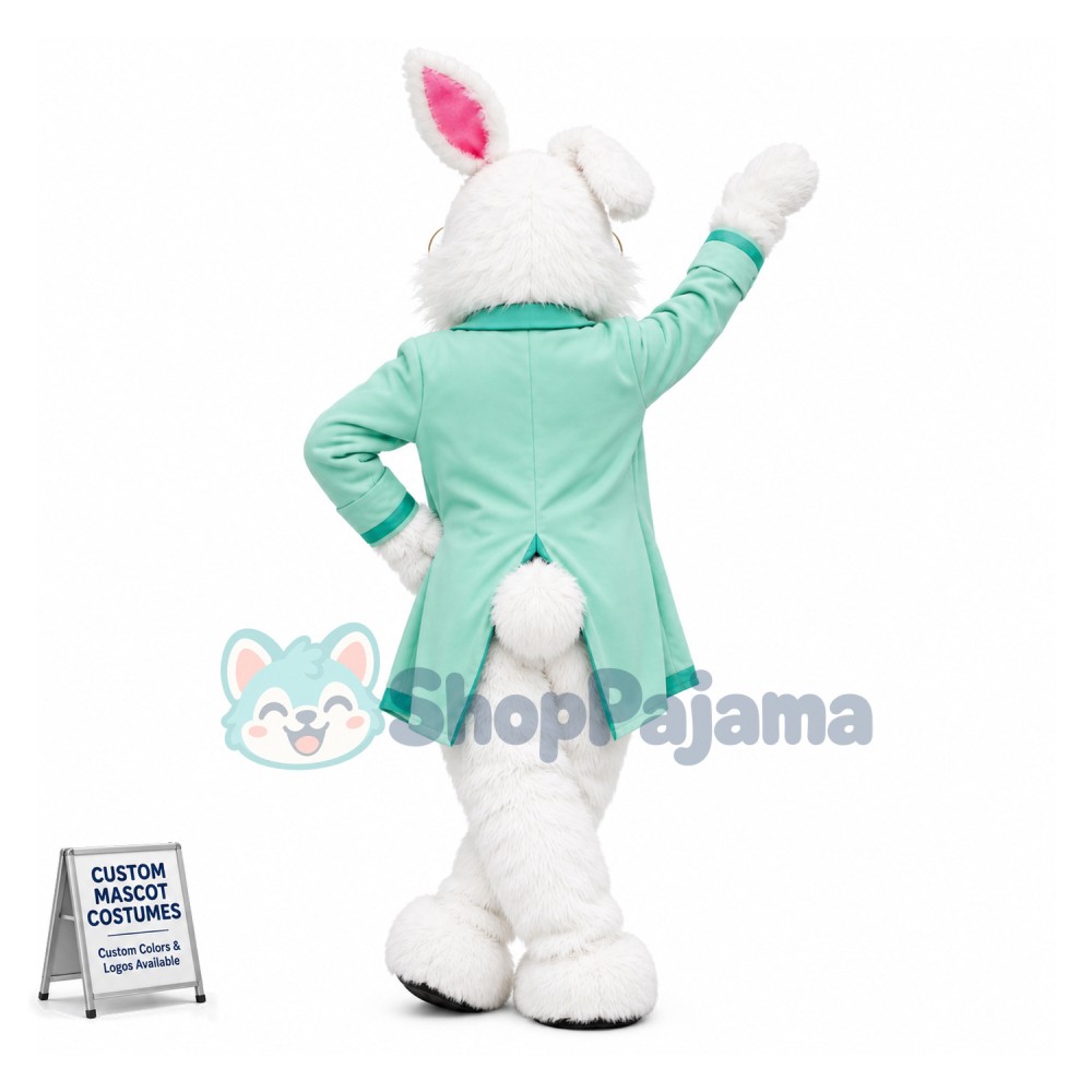 Green Easter Wendell Rabbit Mascot Costume