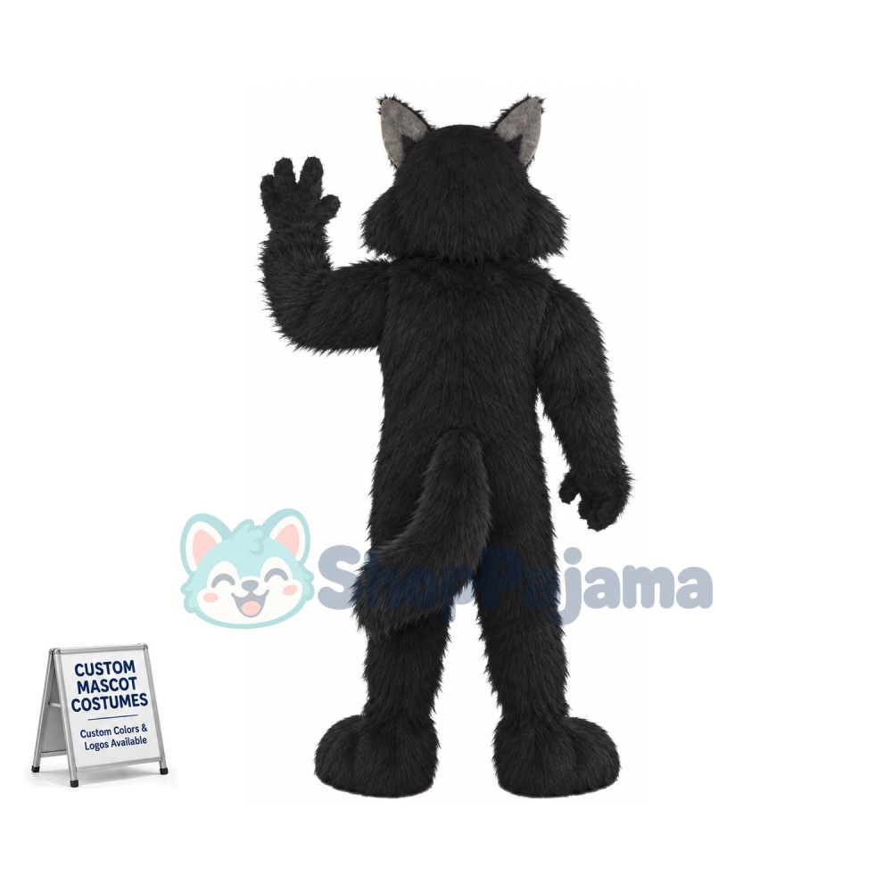 Black Power Fierce Wolf Mascot Costume