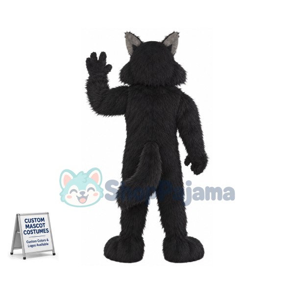 Black Power Fierce Wolf Mascot Costume