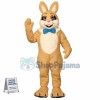 Friendly Brown Easter Bunny Mascot Costume