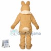 Friendly Brown Easter Bunny Mascot Costume