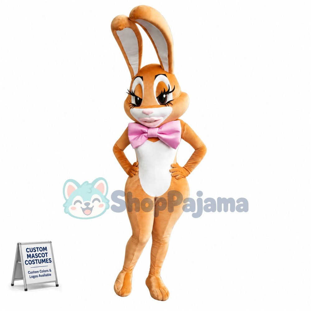 Beautiful Female Easter Bunny Mascot Costume