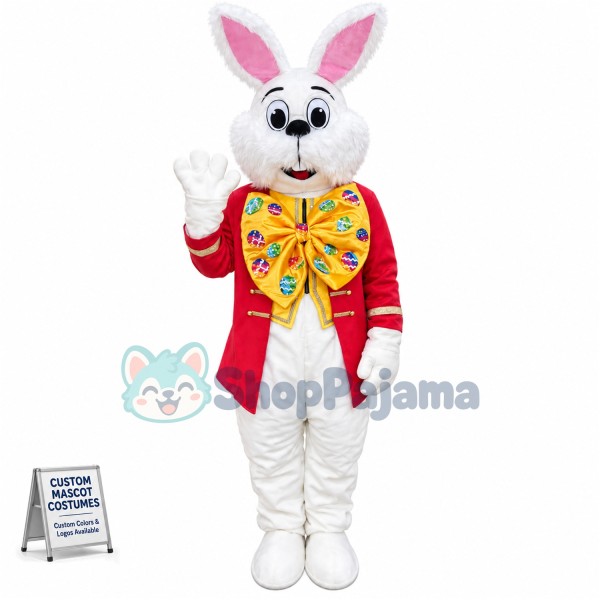 Red Wendell Rabbit Mascot Costume