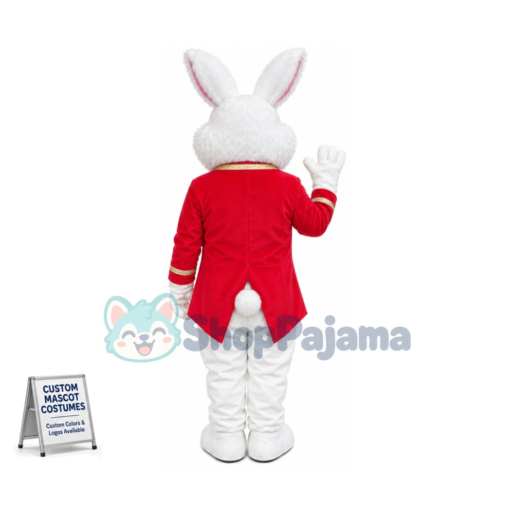 Red Wendell Rabbit Mascot Costume