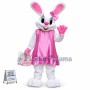 Pink Dress Easter Bunny Mascot Costume