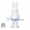 Superb Cute White Easter Bunny Rabbit Mascot Costume