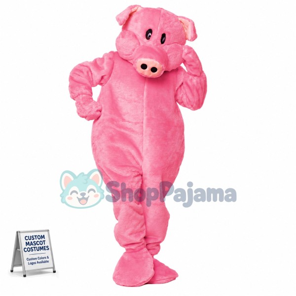 Superb Pink Pig Mascot Costume