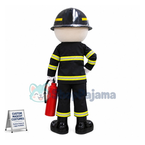 Young Fireman Mascot Costume