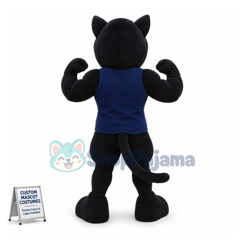 Superb Power Black Horse Mascot Costume