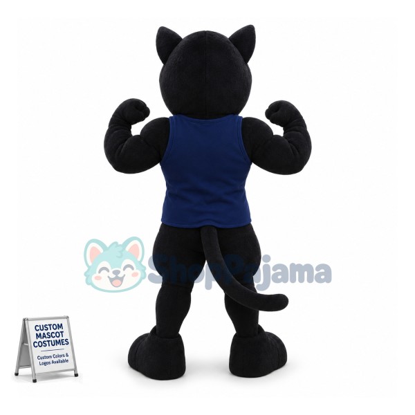 Superb Power Black Horse Mascot Costume
