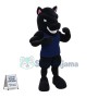 Superb Power Black Horse Mascot Costume