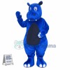 Superb Blue Hippo Mascot Costume