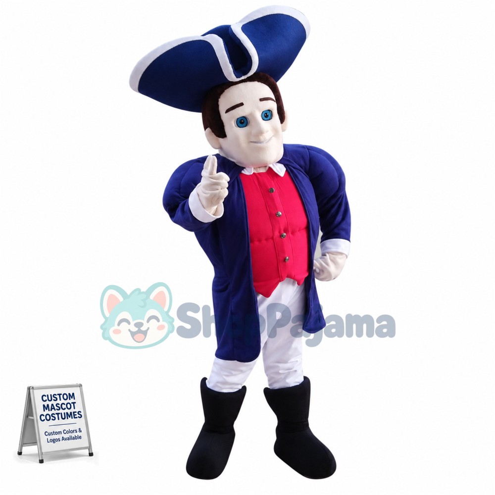 Superb Realistic Patriot Mascot Costume