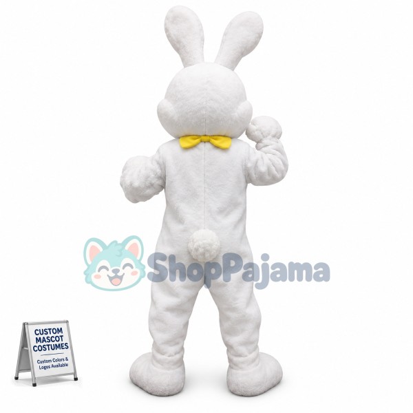 Affordable Happy White Rabbit Mascot Costume