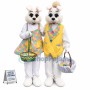 White Mr & Mrs Easter Bunny Mascot Costume