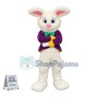 Superb Purple Suit Easter Bunny Mascot Costume