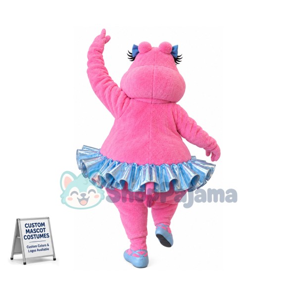 Beautiful Pink Hippo Mascot Costume