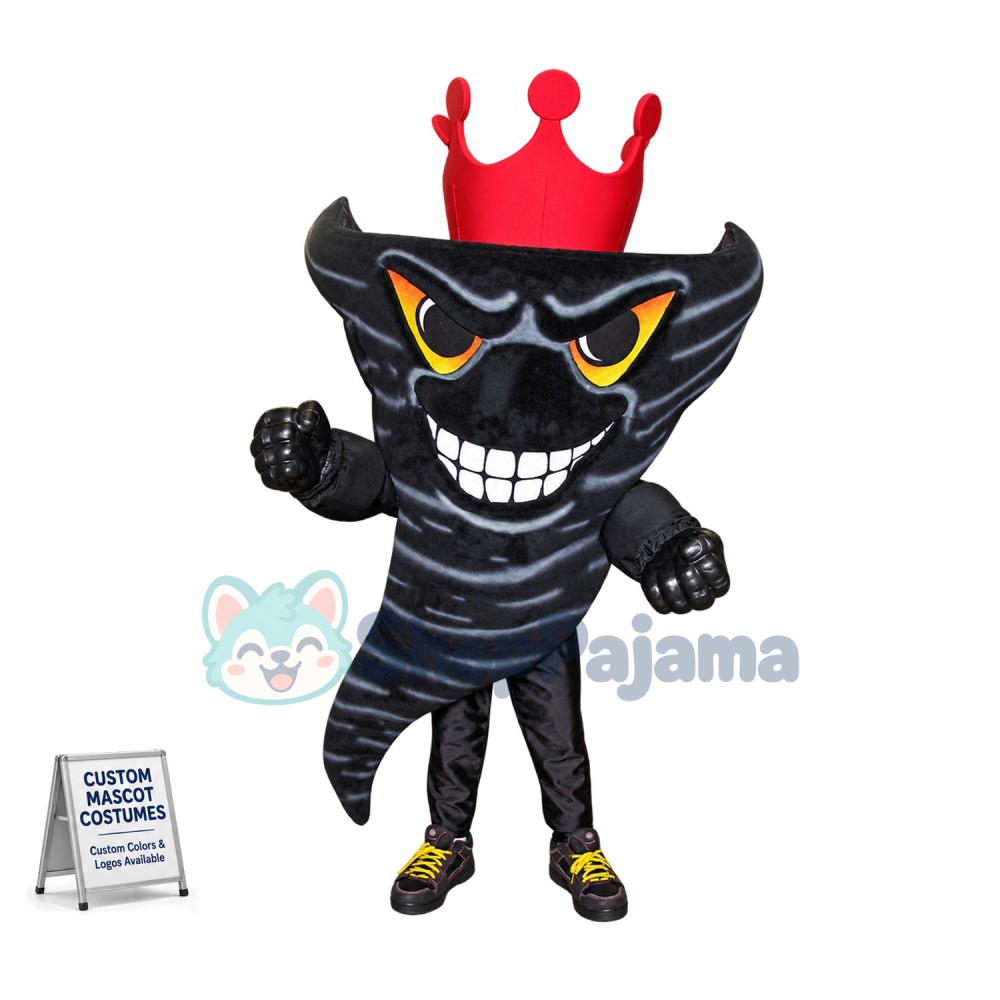 Black Tornado Mascot Costume