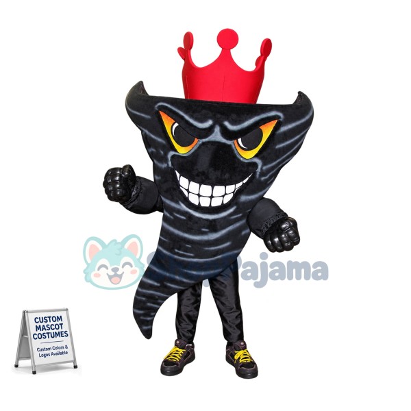 Black Tornado Mascot Costume