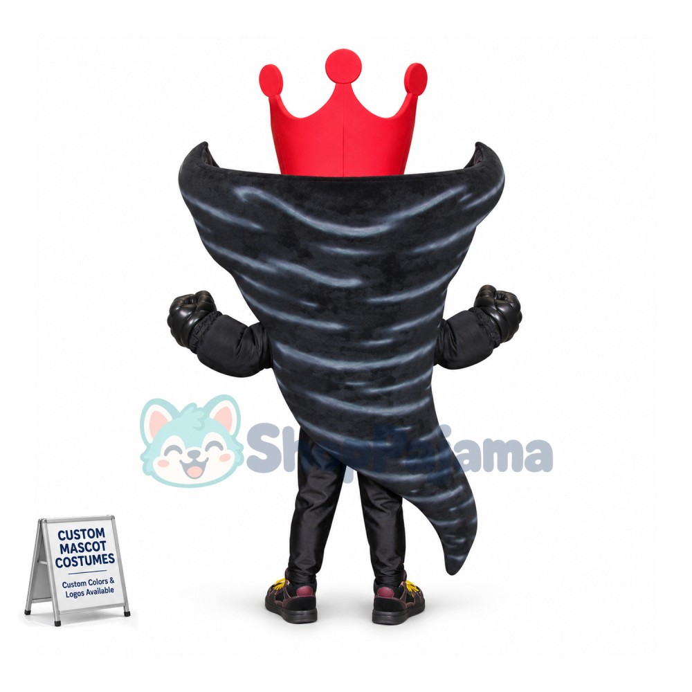 Black Tornado Mascot Costume
