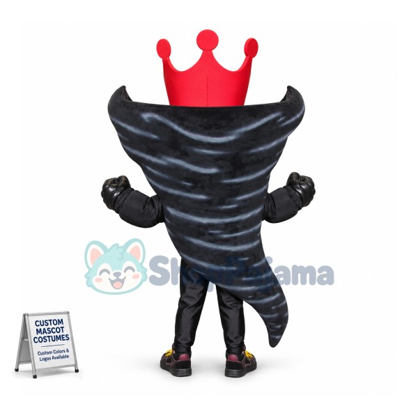 Black Tornado Mascot Costume