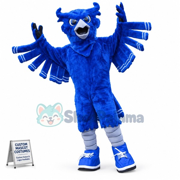 Superb Blue Owl Mascot Costume